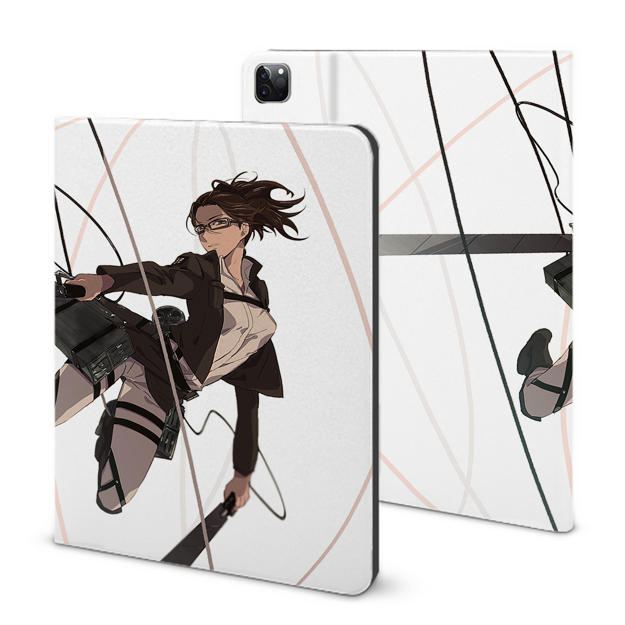 （画像用） 進撃の巨人 Attack on Titan IPad ケース ブック型 PUレザー TPU 耐衝撃 軽量 薄型 ペン収納なし 全面保護 IPad 各モデル対応
